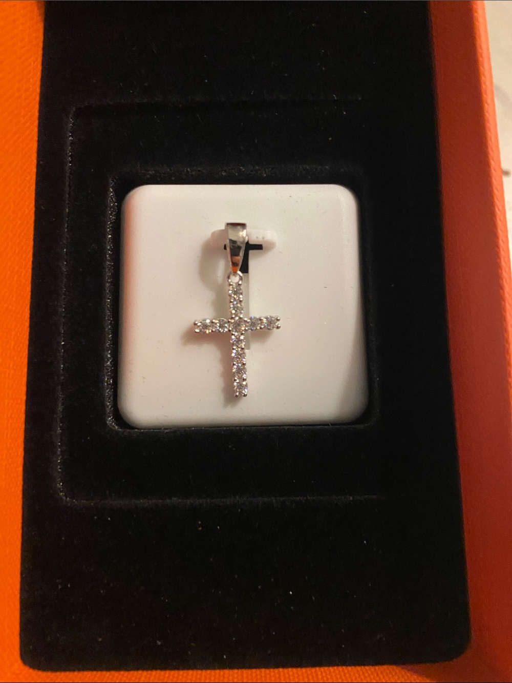 925 moissanite Cross Pendant 0.75 CTW